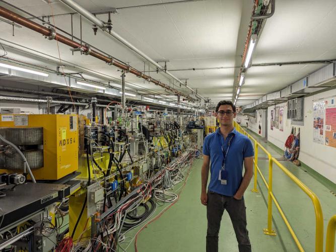 Lorenzo Tranchedone pictured at the CLEAR facility at CERN