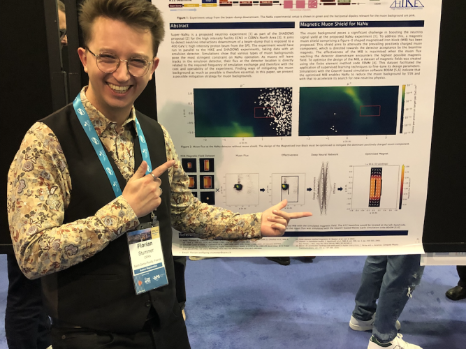 Florian Stummer presenting his poster at IPAC 2024