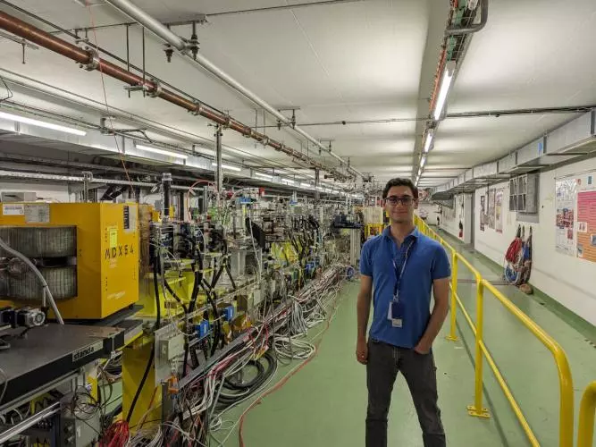 Lorenzo Tranchedone pictured at the CLEAR facility at CERN